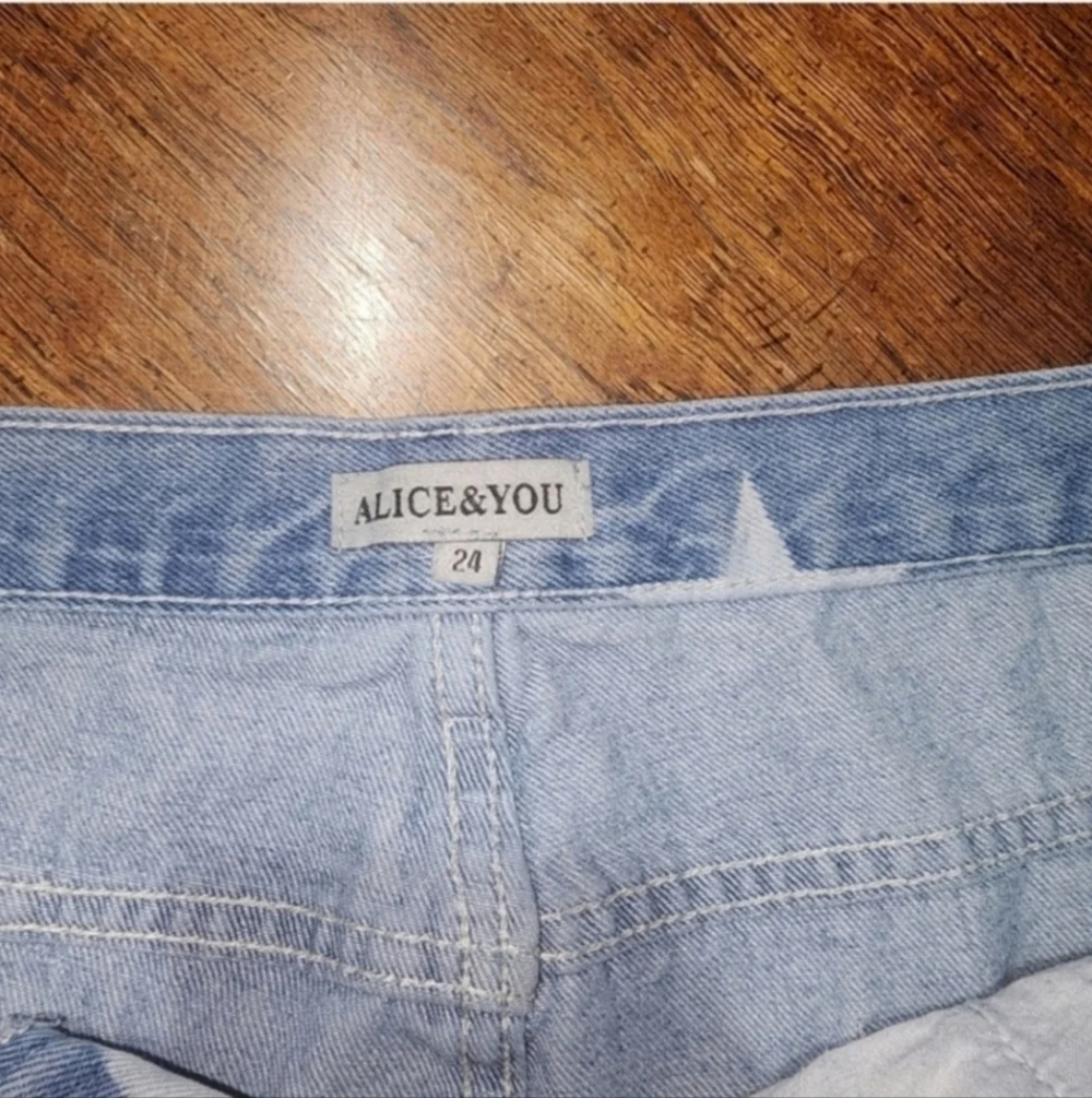 Asos curve star print distressed shorts size 20